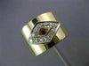 ESTATE WIDE .15CT ROUND DIAMOND 14K 2 TONE GOLD CLASSIC ANNIVERSARY RING #26359