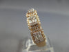 LARGE 1.15CT DIAMOND 14KT ROSE GOLD 3D ROUND & BAGUETTE UNISEX ANNIVERSARY RING