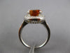 LARGE 3.70CT DIAMOND & AAA CITRINE 14KT WHITE GOLD 3D OVAL HALO ENGAGEMENT RING
