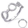 ESTATE .30CT DIAMOND 14KT WHITE GOLD 3D CIRCLE OF LIFE ETOILE LOVE RING