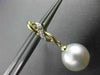 ESTATE DIAMOND 14K WHITE & YELLOW GOLD SOUTH SEA PEARL INFINITY HANGING EARRINGS