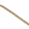 EXTRA LARGE 13.08CT PINK & FANCY YELLOW DIAMOND 18KT ROSE & YELLOW GOLD BRACELET