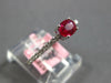 ESTATE .61CT DIAMOND & AAA RUBY 14K WHITE GOLD OVAL & ROUND FRIENDSHIP LOVE RING