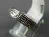 ESTATE 18KT WHITE GOLD 3D GREEK KEY FILIGREE WEDDING ANNIVERSARY RING #1516