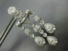 ESTATE LARGE 2.60CT DIAMOND 14K WHITE GOLD TEAR DROP CHANDELIER HANGING EARRINGS