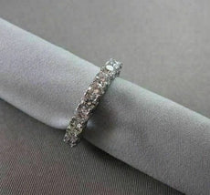 ANTIQUE 4MM 3.55CT DIAMOND ETERNITY 14KT WHITE GOLD RING WITH DIAMONDS ON SIDE!!