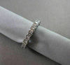 ANTIQUE 4MM 3.55CT DIAMOND ETERNITY 14KT WHITE GOLD RING WITH DIAMONDS ON SIDE!!