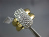 ESTATE LARGE .84CT DIAMOND 18KT 3D 2 TONE GOLD RECTANGULAR PAVE DOUBLE FUN RING