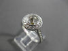 ESTATE .30CT DIAMOND 14K WHITE GOLD HALO BEZEL SEMI MOUNT ENGAGEMENT RING #19230