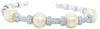 1.9CT DIAMOND & AAA SOUTH SEA PEARLS 18KT WHITE GOLD BAMBOO CUFF BANGLE BRACELET
