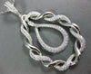 ESTATE EXTRA LARGE 1.54CT DIAMOND 18KT WHITE GOLD FLOWER TEAR DROP LOVE PENDANT
