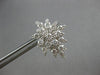 LARGE 3.20CT DIAMOND 18KT WHITE GOLD MULTI LEAF CLUSTER FLOWER CLIP ON EARRINGS