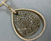 LARGE 2.03CT WHITE & CHOCOLATE FANCY DIAMOND 18KT ROSE GOLD 3D TEAR DROP PENDANT