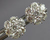 ESTATE 1.43CT DIAMOND 14KT WHITE GOLD 3D CLASSIC FLOWER STUD EARRINGS