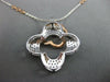 LARGE .78CT DIAMOND 14KT WHITE & ROSE GOLD 3D 4 LEAF CLOVER BY THE YARD NECKLACE