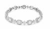 LARGE 3.45CT DIAMOND 18K WHITE GOLD 3D ROUND & BAGUETTE ETERNITY TENNIS BRACELET