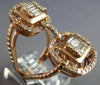 EXTRA LARGE 1.20CT DIAMOND 14KT ROSE GOLD ROUND & BAGUETTE SQUARE LOVE KNOT RING
