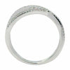 ESTATE .20CT DIAMOND 18KT WHITE GOLD 3D CLASSIC MULTI ROW CRISS CROSS FUN RING