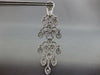 ESTATE EXTRA LARGE 6.85CT DIAMOND 14KT WHITE GOLD MULTI LEAF CHANDELIER EARRINGS