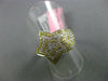 ESTATE LARGE .74CT DIAMOND 18K WHITE & YELLOW GOLD GOLDEN SHOOTING STAR FUN RING