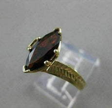 ESTATE 1.50CT MARQUISE GARNET 14K YELLOW GOLD FILIGREE COCKTAIL RING 13.5M 21471