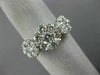 ESTATE LARGE 2.01CT DIAMOND 18K WHITE GOLD CLUSTER PAST PRESENT FUTURE LOVE RING