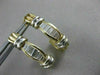 ESTATE .65CTW CHANNEL DIAMOND HUGGIES 14K WHITE YELLOW GOLD EARRINGS 23MM #18661
