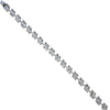 4.21CT DIAMOND 18KT WHITE GOLD ROUND & BAGUETTE SQUARE BY THE YARD FUN BRACELET