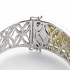 LARGE 8.39CT WHITE & FANCY YELLOW DIAMOND 18K 2 TONE GOLD MULTI SHAPE BRACELET