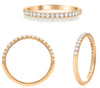 ESTATE .26CT DIAMOND 14KT ROSE GOLD SEMI ETERNITY WEDDING BAND ENGAGEMENT RING