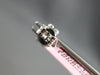 ESTATE .63CT DIAMOND & AAA RUBY 14KT WHITE GOLD 3D CLASSIC FLOWER STUD EARRINGS