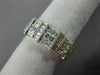 ESTATE .78CT ROUND & BAGUETTE DIAMOND 18KT WHITE GOLD MULTI ROW ANNIVERSARY RING