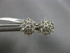 ESTATE .40CT DIAMOND 14KT WHITE GOLD 3D CLASSIC CLUSTER SNOWFLAKE STUD EARRINGS