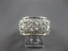 WIDE 1.0CT DIAMOND 18KT WHITE GOLD 3D MULTI HEART SEMI ETERNITY ANNIVERSARY RING