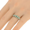 ESTATE .80CT DIAMOND & AAA EMERALD 18KT WHITE GOLD 3D CLASSIC ANNIVERSARY RING