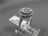 ESTATE LARGE 1.20CT MULTI SHAPE DIAMOND 18KT WHITE GOLD 3D HALO RING #22490