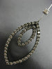 LARGE 1.88CT WHITE & CHOCOLATE FANCY DIAMOND 14KT WHITE GOLD 3D HANGING EARRINGS