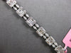 EXTRA LARGE 6.48CT DIAMOND 18KT WHITE GOLD ROUND BAGUETTE & MARQUISE 3D BRACELET
