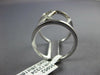 ESTATE LARGE .28CT DIAMOND 18KT WHITE GOLD 3D ROMAN NUMERAL XI FUN RING