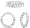 ESTATE 4.0CT DIAMOND 14K WHITE GOLD ROUND ETERNITY WEDDING BAND ANNIVERSARY RING
