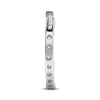 ESTATE 1.50CT DIAMOND 14K WHITE GOLD 3D CLASSIC INSIDE OUT HOOP HANGING EARRINGS