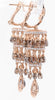 LARGE 22.30CT WHITE & MOCHA DIAMOND 18KT ROSE GOLD CHANDELIER HANGING EARRINGS