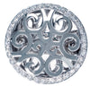EXTRA LARGE .84CT DIAMOND 18KT WHITE GOLD 3D ROUND CIRCULAR FILIGREE FUN RING