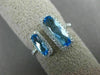 ESTATE LARGE 2.34CT DIAMOND & AAA BLUE TOPAZ 14K WHITE GOLD DOUBLE HALO FUN RING