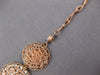 LARGE .30CT DIAMOND 14KT WHITE & ROSE GOLD 3D WOVEN CIRCULAR GRADUATING NECKLACE