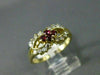 ANTIQUE .50CT DIAMOND & AAA RUBY 14KT YELLOW GOLD LOVE KNOT FILIGREE RING #21314