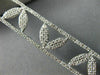 ESTATE WIDE 1.60CT ROUND DIAMOND 14KT WHITE GOLD 3D MULTI LEAF TENNIS BRACELET