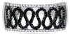ESTATE .45CT WHITE & BLACK DIAMOND 14KT WHITE GOLD 3D MULTI WAVE FUN RING