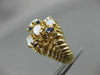 ANTIQUE LARGE 3.20CT AAA SAPPHIRE & OPAL 14KT YELLOW GOLD FILIGREE RING #22337