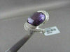 ESTATE WIDE 27MM 18KT WHITE 19.44CT AAA AMETHYST & DIAMONDS GOLD RING